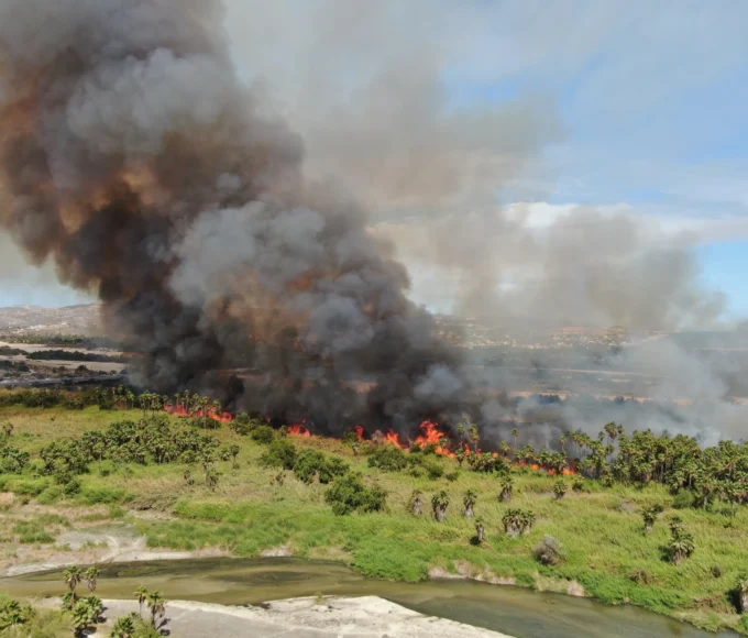 fire on the estero