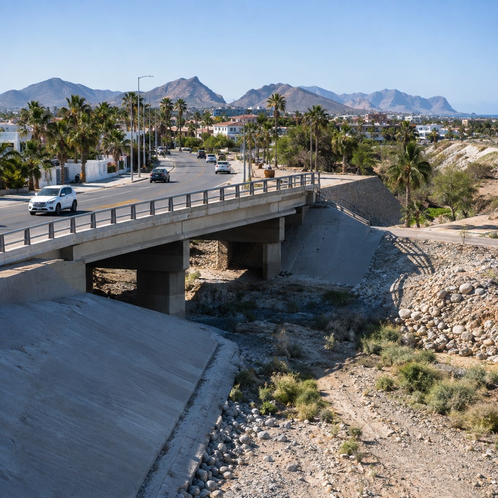 San José del Cabo roadway and bridge infrastructure in Baja California Sur