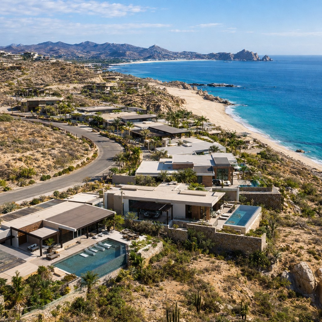Luxury real estate development along the Los Cabos Tourist Corridor