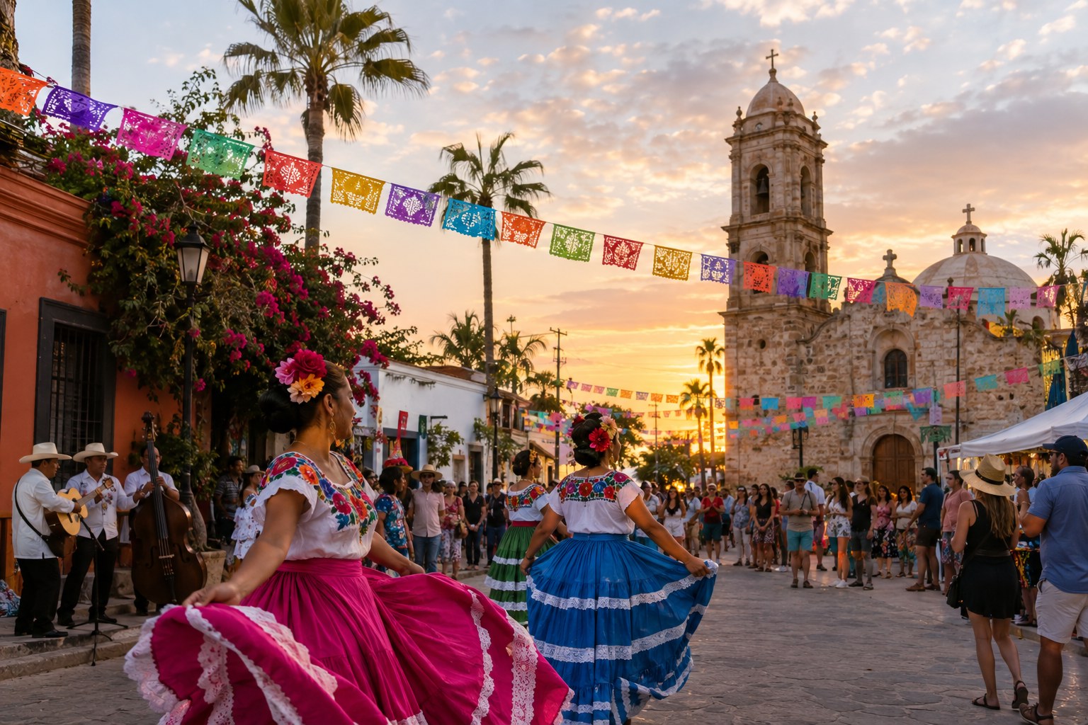 Traditional community festival in historic Todos Santos, Baja California Sur